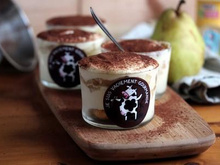 Tiramisu à la Crémeuh Dessert Vanille Les 2 Vaches et aux poires à la cannelle