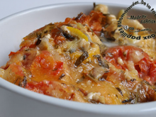 Gratin de courgettes à la tomate et estragon