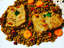 Rôti de veau aux lentilles