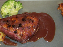 Magret de canard au chocolat