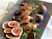 Filets de lapin grillés aux figues fraîches