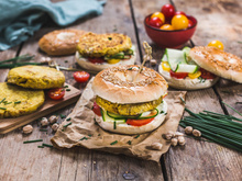 Bagels veggie au steak de pois chiches