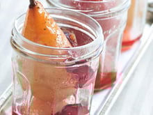 Fruits pochés à la Gelée de Groseilles