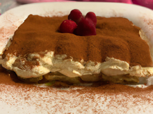 Tiramisu à la framboise pour les amoureux