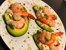 Trilogie d'avocat aux crevettes