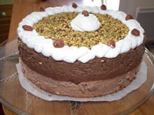 Trio de mousse sur biscuit noisette