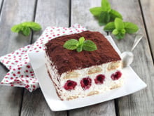 Tiramisu léger aux framboises