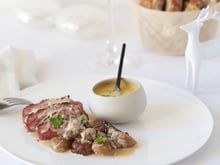 Magret à la sauce au Foie Gras et châtaignes