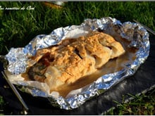 Cabillaud en papillote et ses légumes du soleil sauce moutarde à la provençale