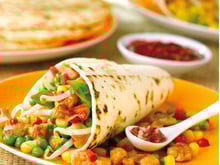 Tortillas de blé aux dés de poulet