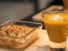 Crumble noisette sur courges butternut