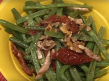 Salade de haricots verts, estragon et champignons