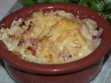 Gratin de celeri au bacon et sa crème de beaufort