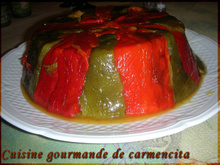 Charlotte de poivrons au chèvre frais