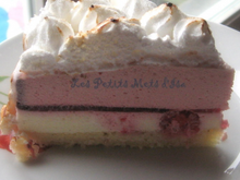 Bavarois framboise chocolat blanc meringué