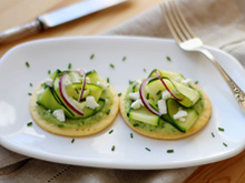 Tartelettes fines courgettes et Chabichou