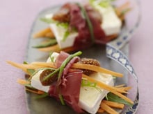 Bouchées gourmandes de Caprice des Dieux au bresaola