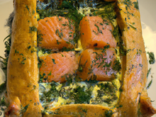 Saumon en croûte d'herbes