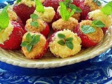 Bouchées de cheesecake aux fraises