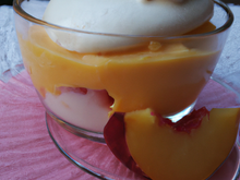 Crème mousseuse aux pêches