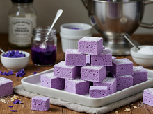 Guimauve sans gélatine animale (agar-agar) et violette