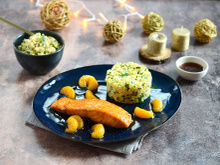 Pavé de saumon laqué aux clémentines