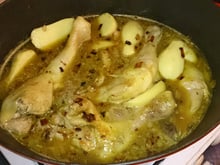 Cuisse de poulet au cidre