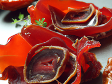 Bouchées de magret de canard aux tomates séchées et comté