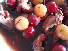 Cailles aux cerises