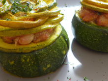 Courgettes rondes farcies - végétarien et bio !