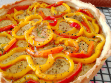 Tarte fine aux poivrons
