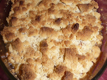 Crumble pêches bananes