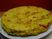 Tortilla espagnole aux pommes de terre et poivrons
