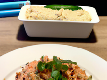 Parmentier de saumon et son crumble de Tuc