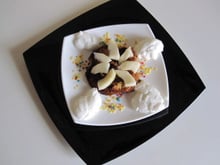 Flan pain d'épice - poires au lait de coco