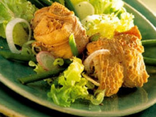 Salade tiède de tripoux