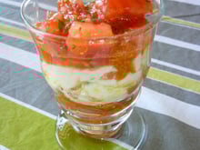 Verrine de tomate mozzarella