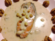 Truites à la crème de noisettes