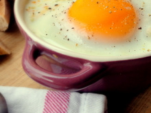 Œuf cocotte poireaux chorizo topinambour