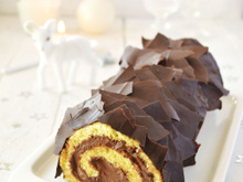 Bûche chocolat noir aux zestes d'orange