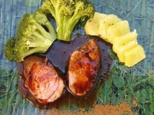 Filet mignon au caramel de gingembre