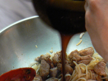 Wok de porc au caramel