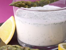Verrines asperges-crème citronette
