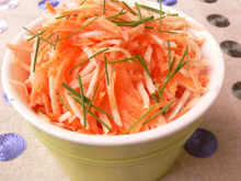 Duo de carottes et céleri, sauce yaourt