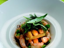 Chérie sautées aux langoustines
