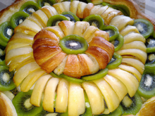 Couronne de pommes aux kiwis