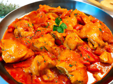 Fricassée de poulet au paprika