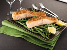 Saumon en crumble moutardé