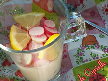 Verrine de crème légère aux radis