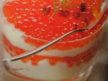 Verrines de mousse de roquefort